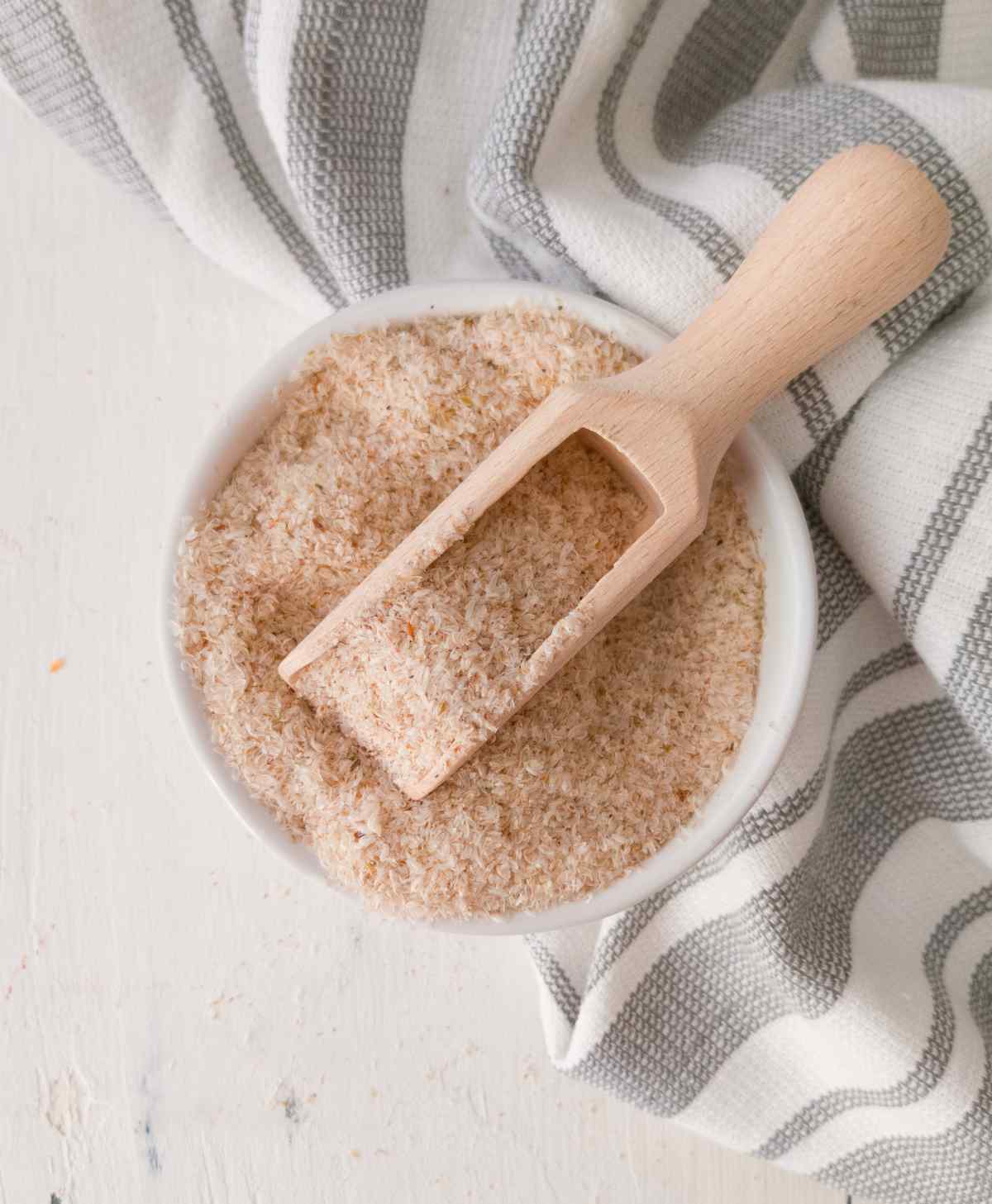 Psyllium husk in a bowl